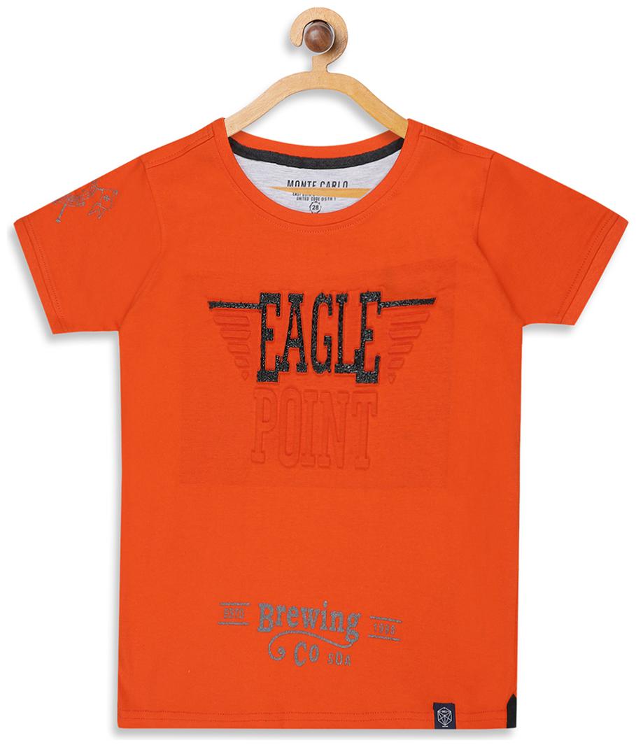 

Monte Carlo Boy Cotton blend Printed T-shirt - Orange