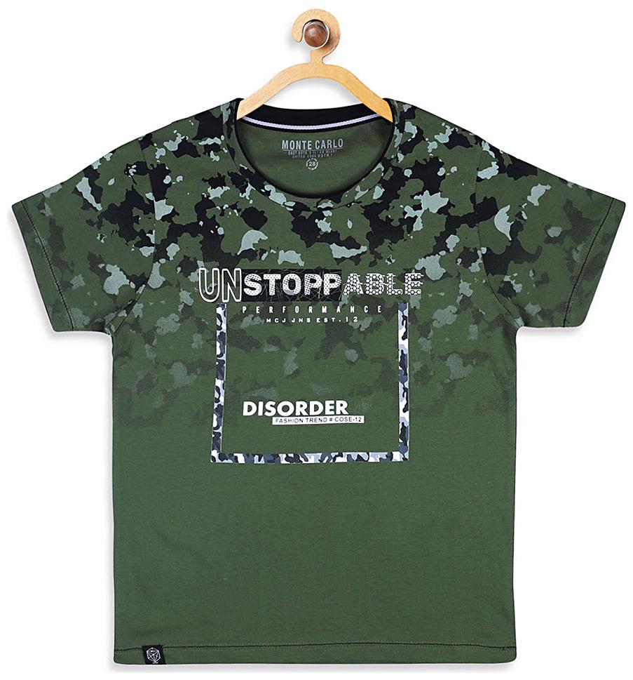 

Monte Carlo Boy Cotton blend Printed T-shirt - Green