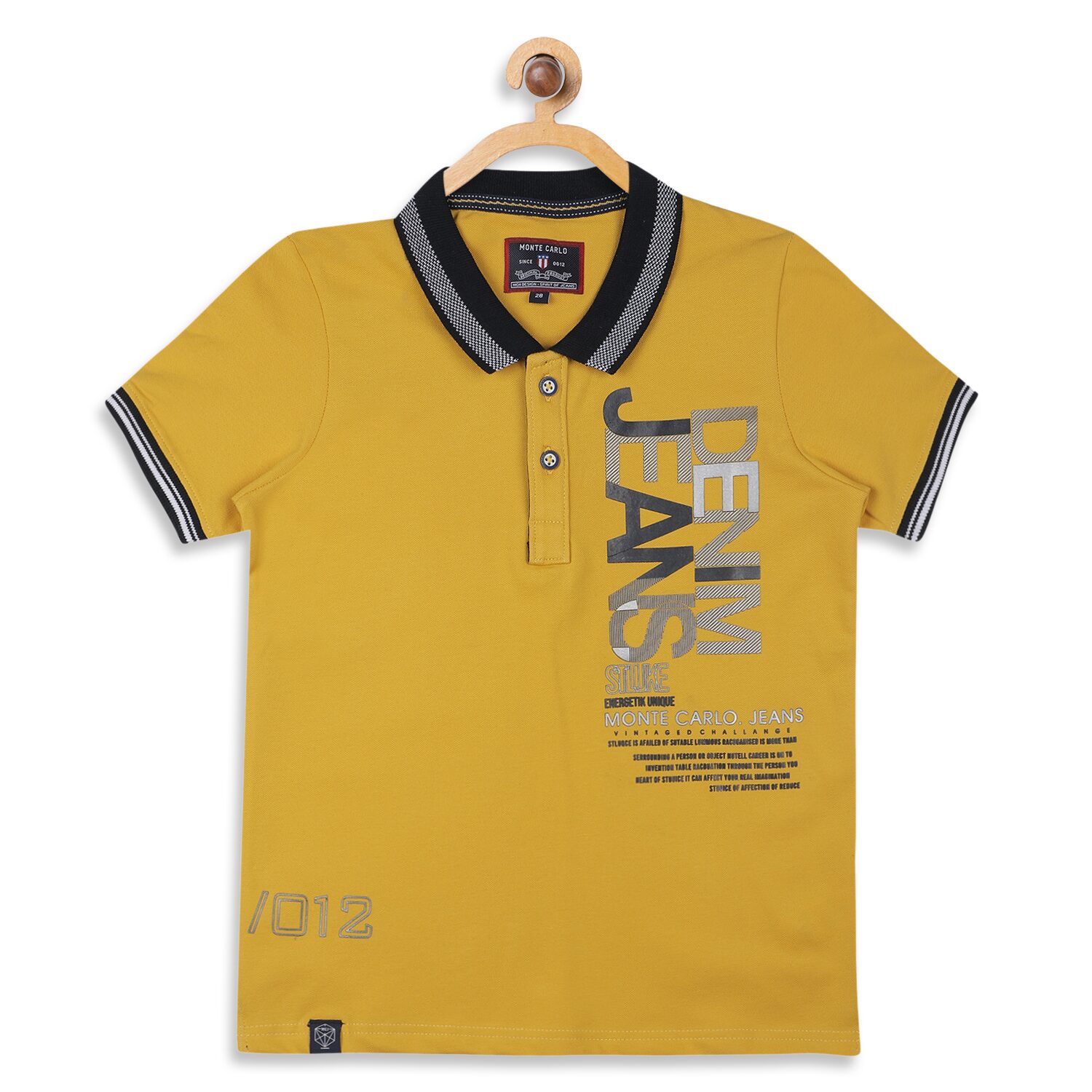 

Monte Carlo Boy Cotton blend Printed T-shirt - Yellow