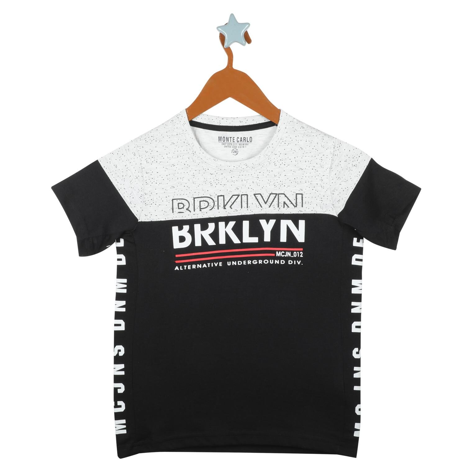 

Monte Carlo Boy Cotton blend Printed T-shirt - Black