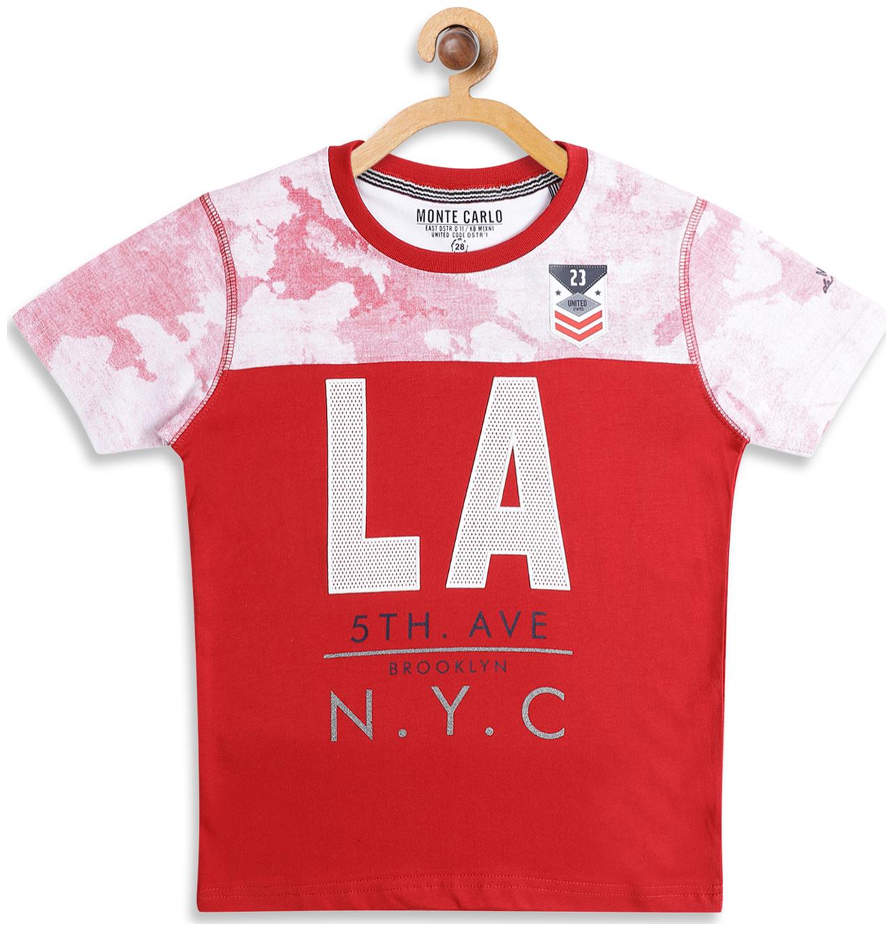 

Monte Carlo Boy Cotton Printed T-shirt - Red