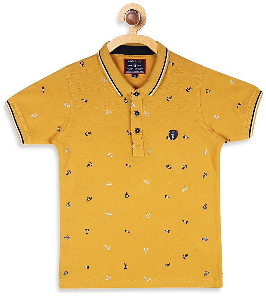 

Monte Carlo Boy Cotton blend Embellished T-shirt - Yellow
