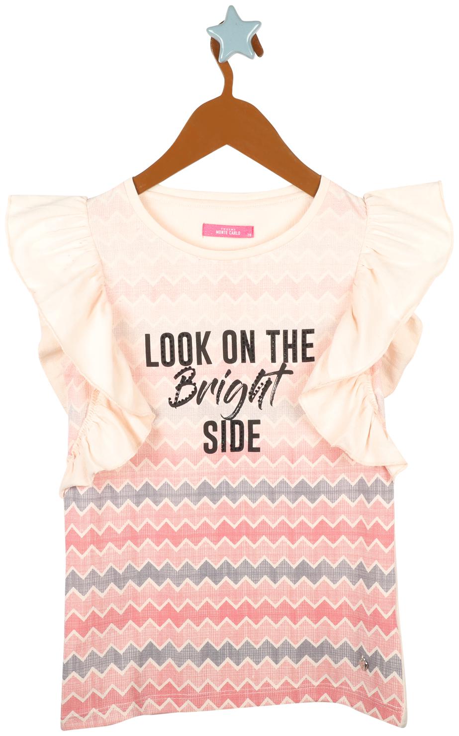 

Monte Carlo Girl Cotton blend Printed Top - Pink