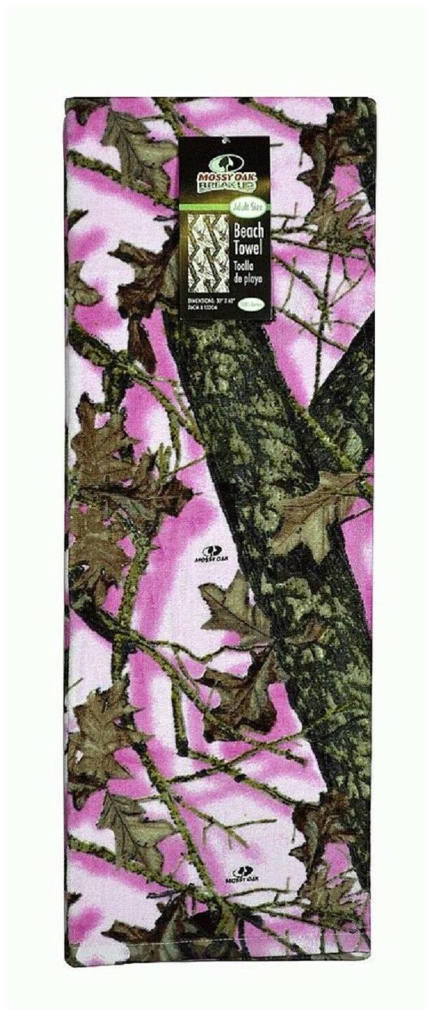 

Mossy Oak Pink Camo Beach Towel Camouflage Swim Bath 60X30