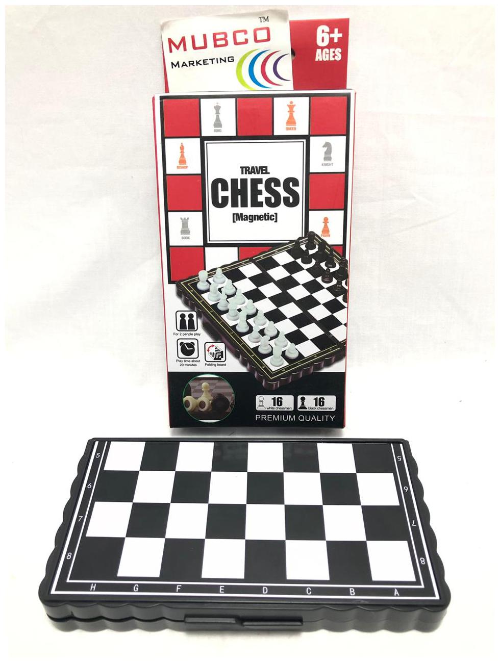 

Mubco Pocket Size Magnetic Travel Chess Mini Fordable Board Game