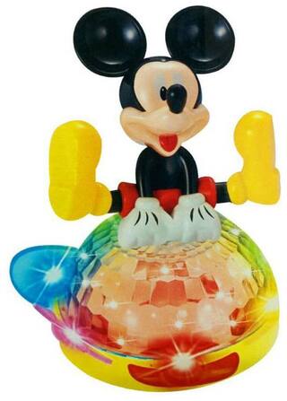 Shanaya Musical Toys for Infants Kids Babies Spinning Mickey Mouse with Music and 4D Light Toy Bump and Go Type  (Multicolor)