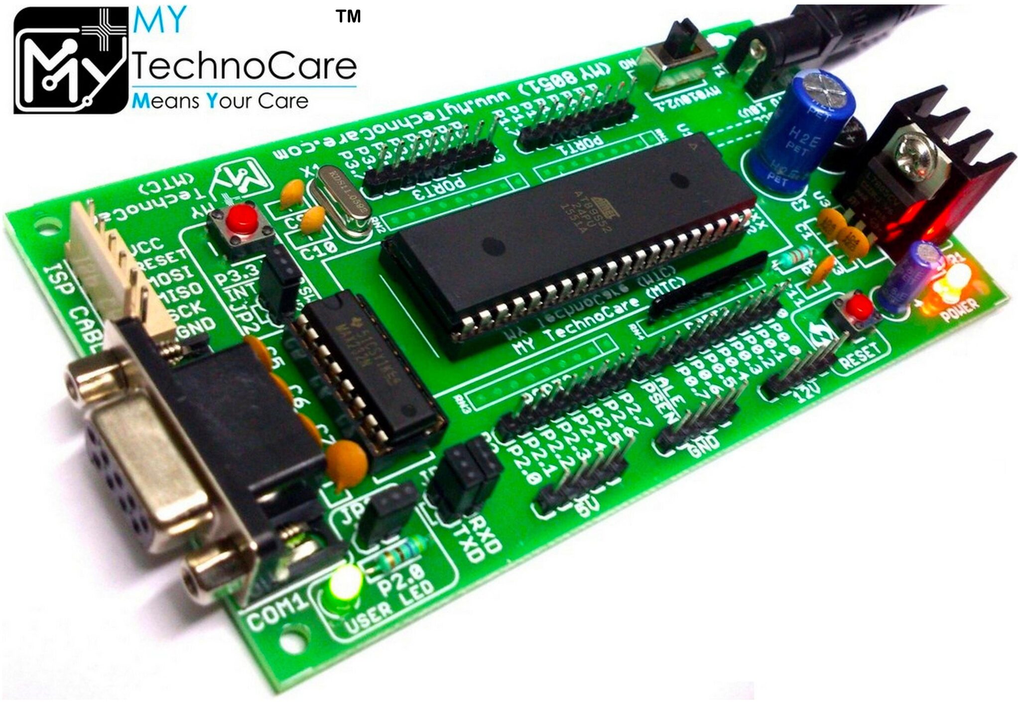

MY TechnoCare 8051 Microcontroller Kit DIY Project Development Board with Atmel AT89S52 MAX232 IC RS232 MY TechnoCare FREE SHIPPING