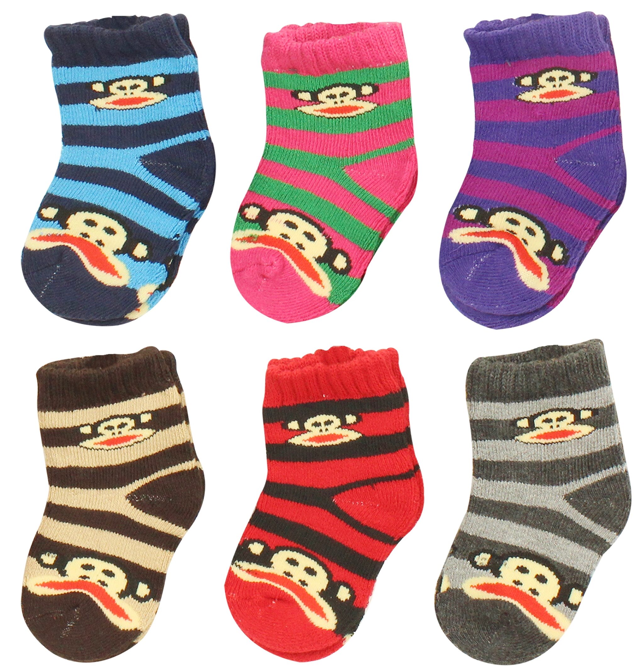 

Neska Moda Premium 6 Pair Terry Cotton Kids Ankle Length Cozy Soft Socks Age Group 0 to 2 Years-Multicolor SK212