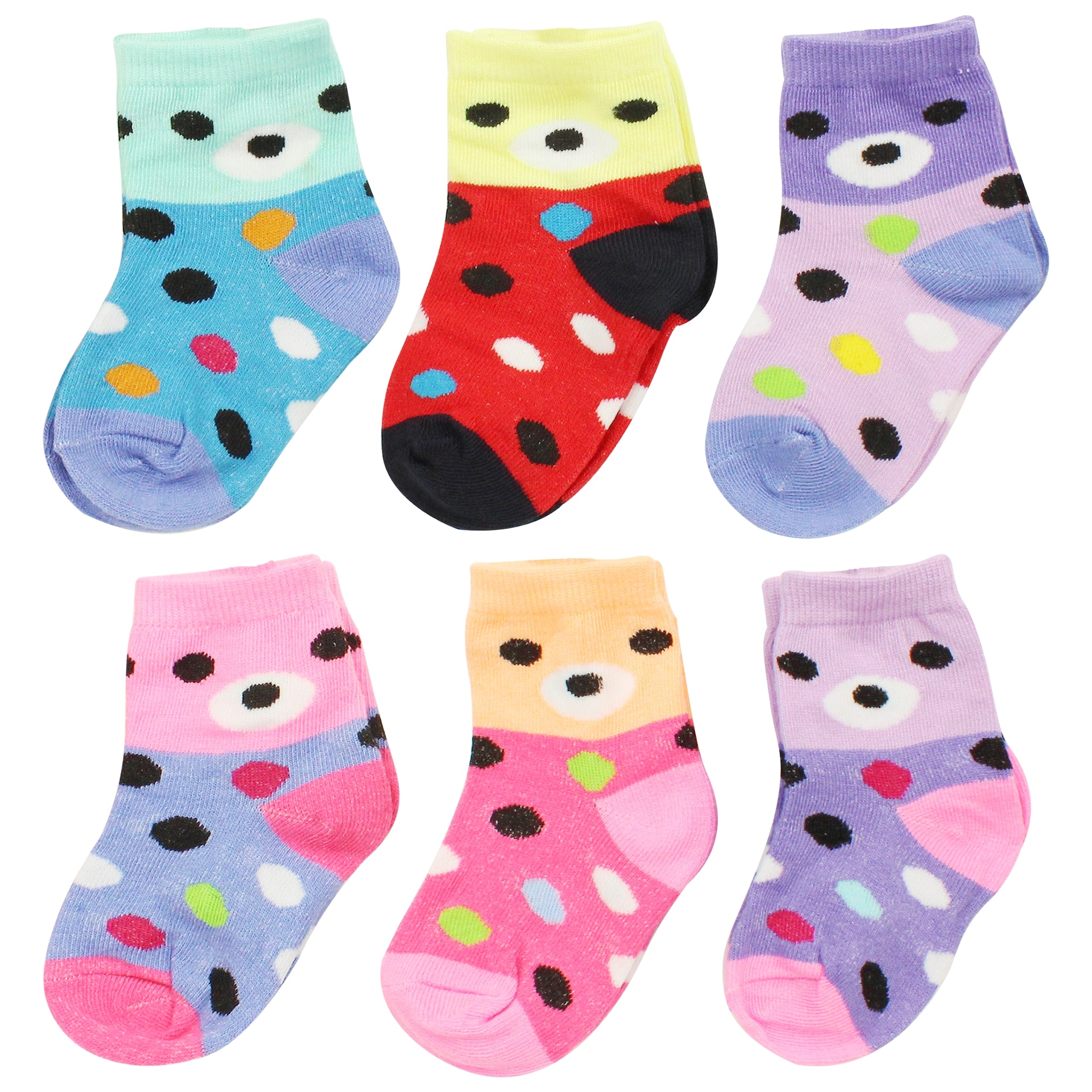 

Neska Moda Cotton Ankle Length Multicolor Kids 6 Pair Socks For 7-13 Years SK227