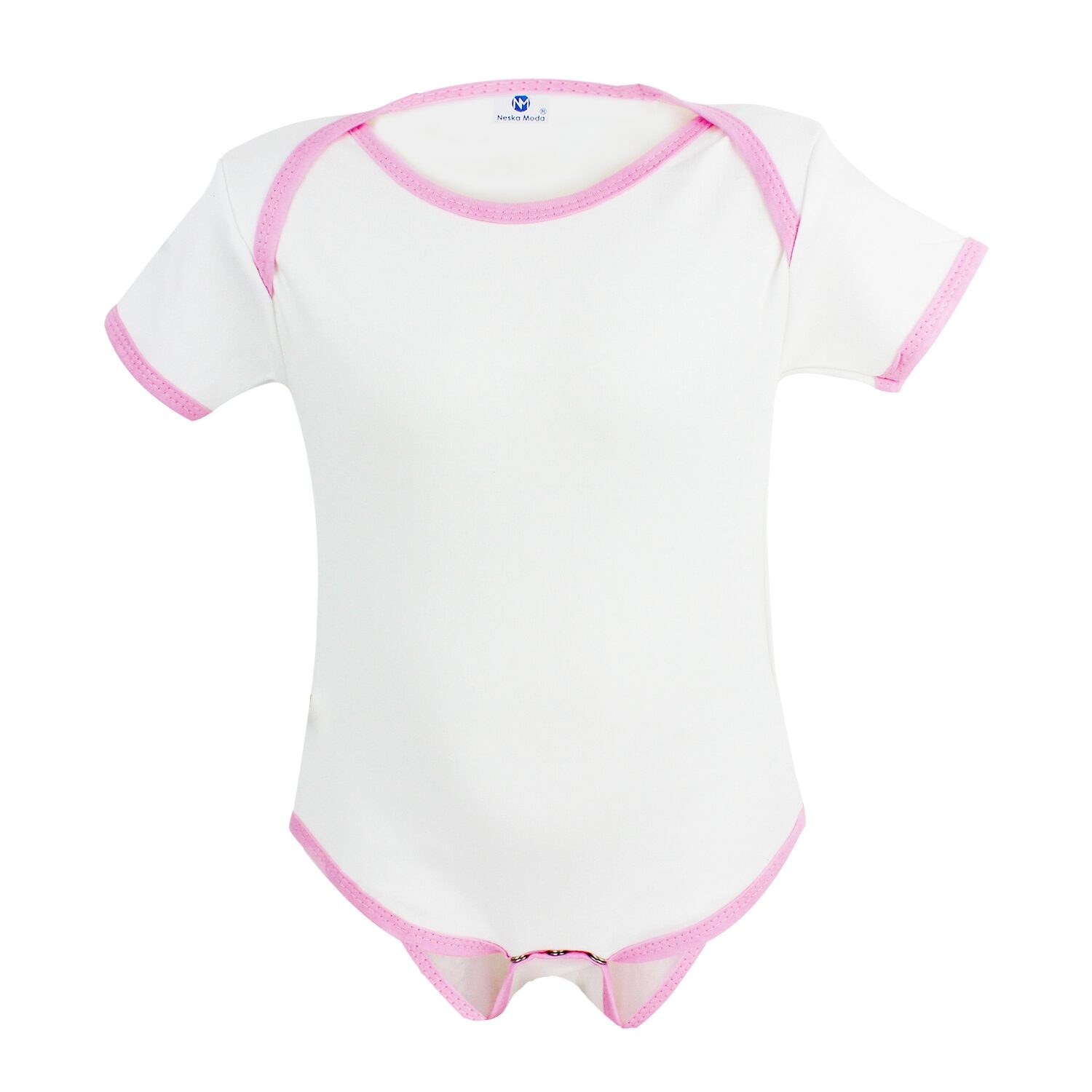 

Neska Moda Unisex Cotton Solid Body suit - Pink