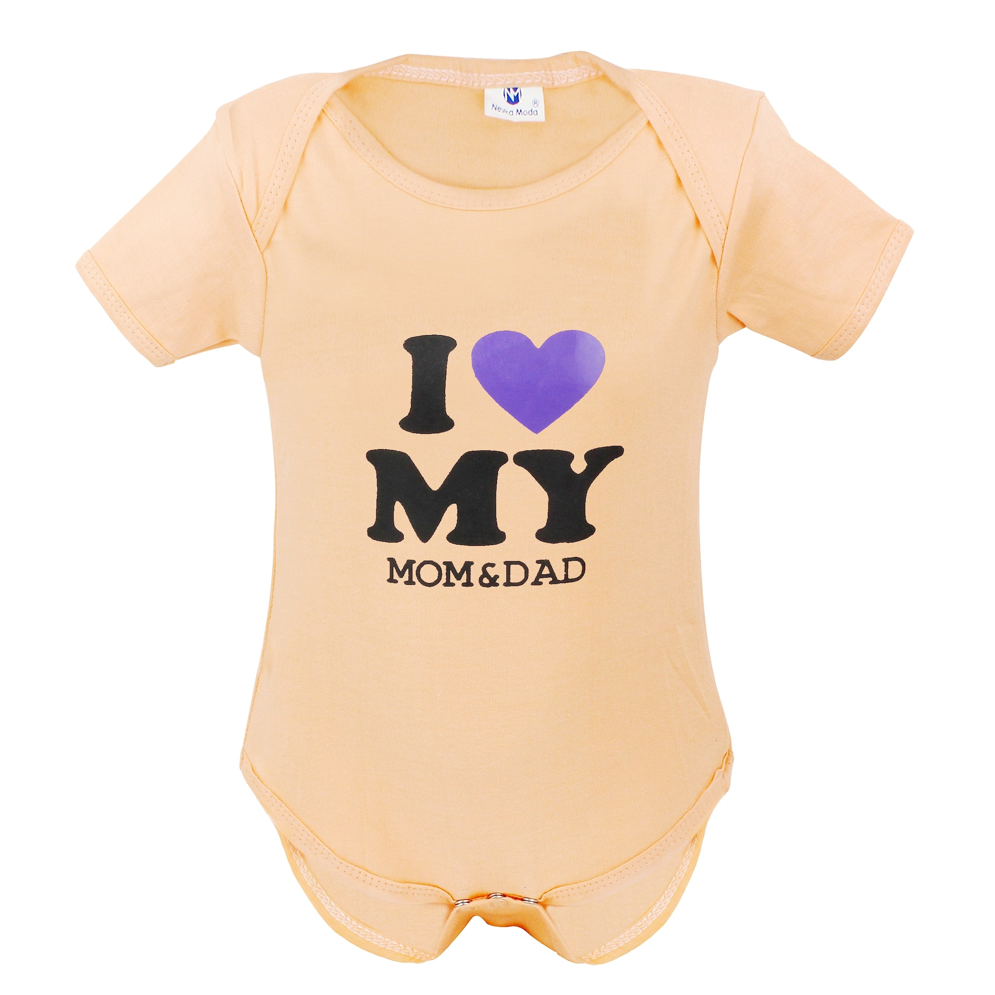

Neska Moda Unisex Cotton Solid Body suit - Orange