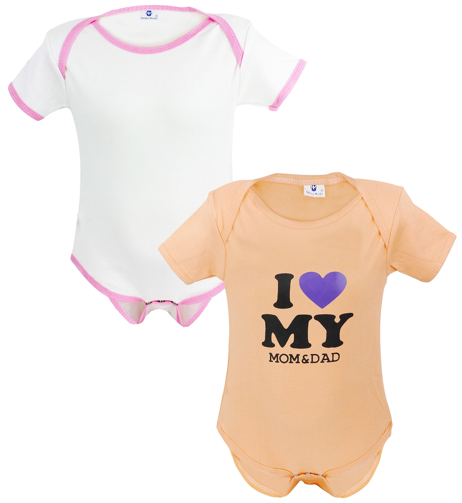 

Neska Moda Unisex Cotton Solid Body suit - Multi