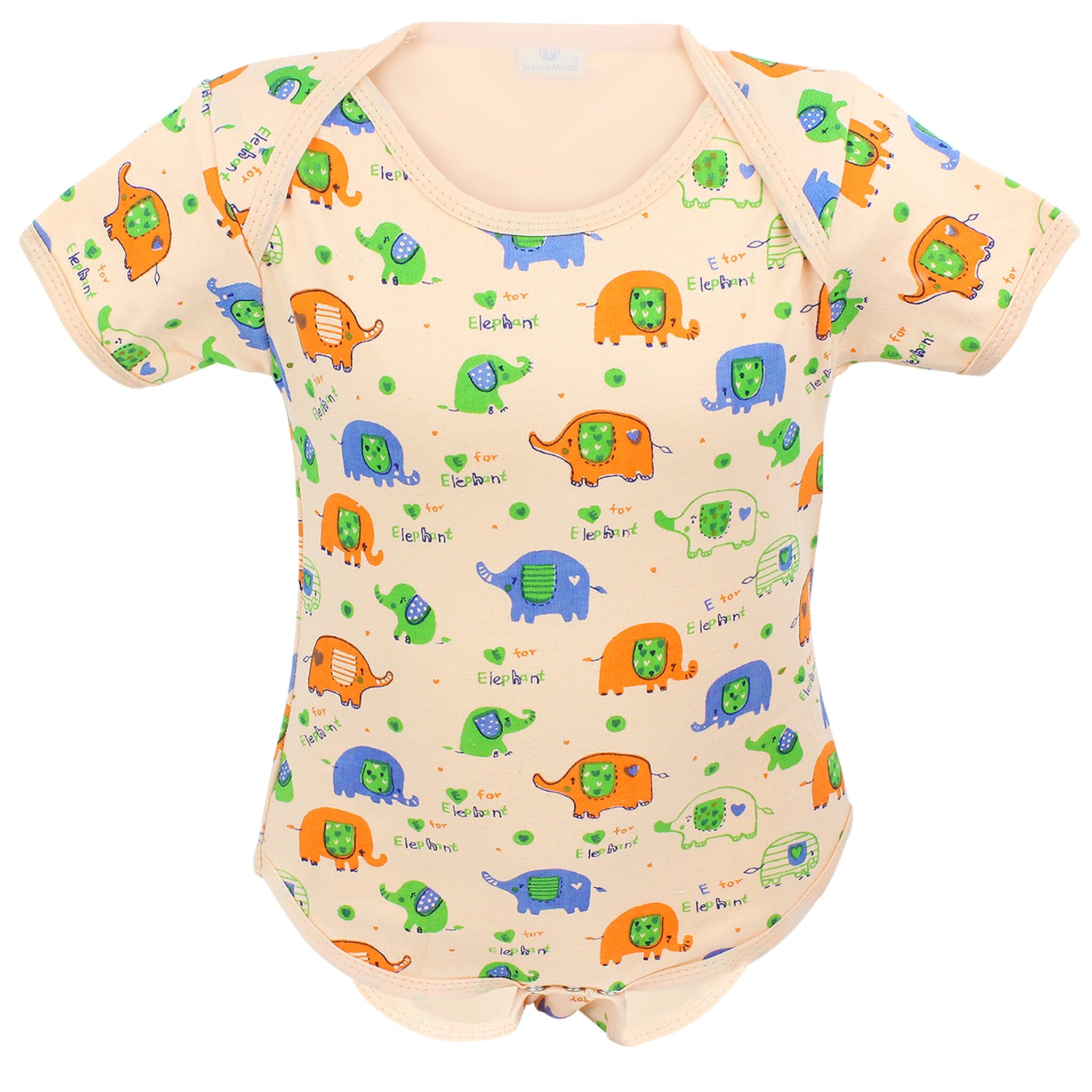 

Neska Moda Unisex Cotton Solid Body suit - Orange