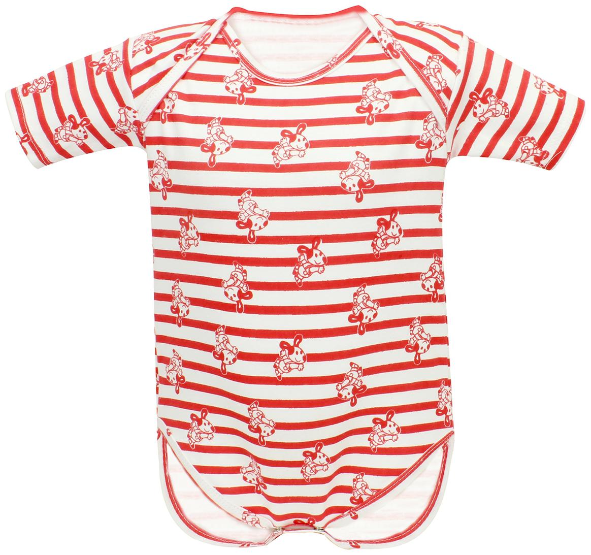 

Neska Moda Unisex Cotton Printed Romper - Red White