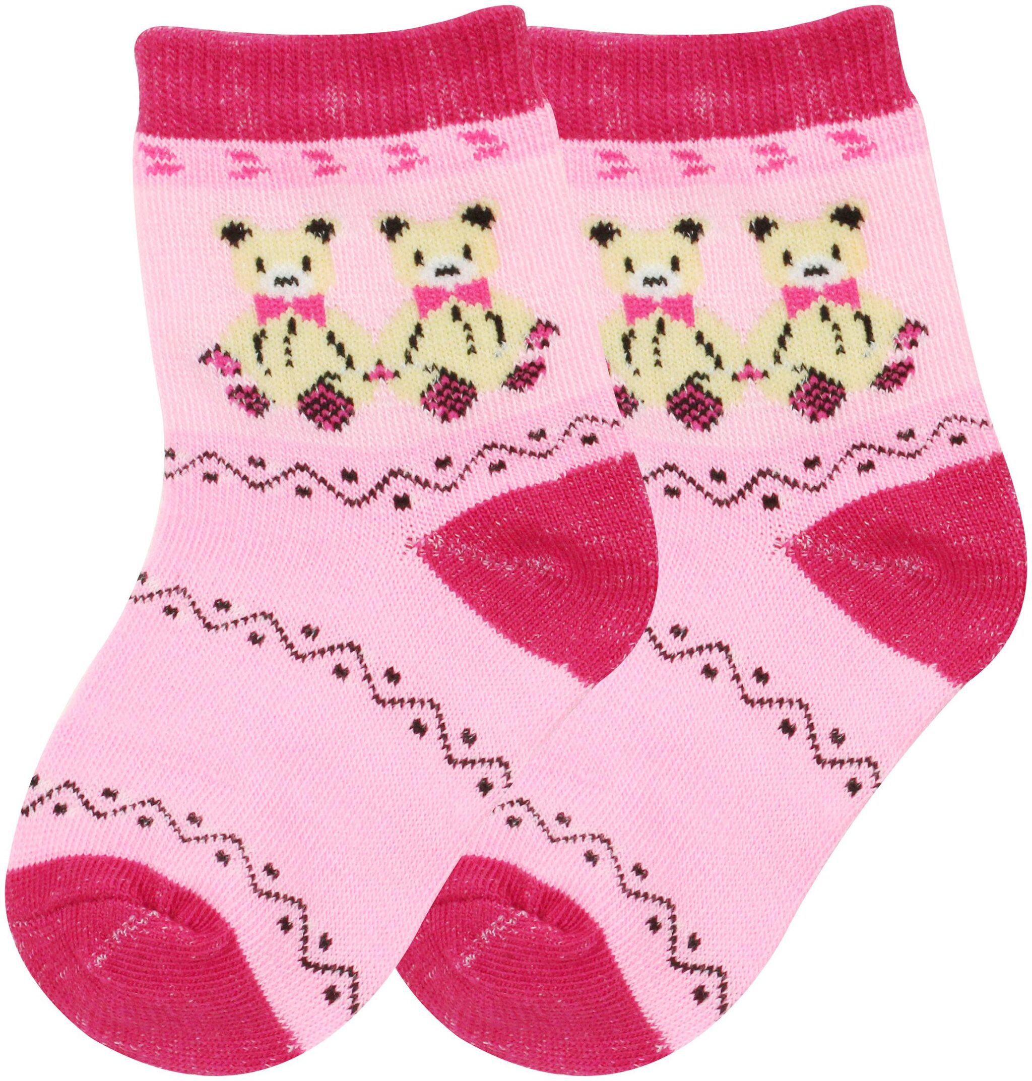 

Neska Moda Kids Cotton Ankle Length Socks Pink