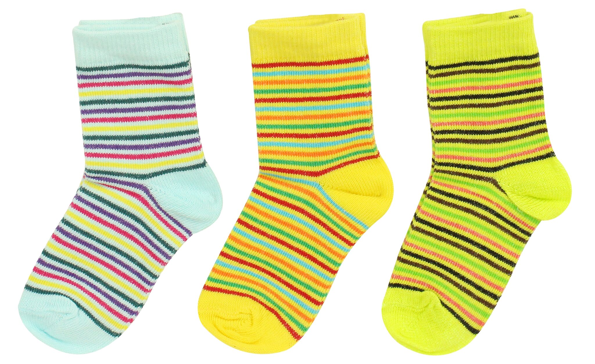 

Neska Moda Premium Cotton Crew Length Multicolor Kids 3 Pair Socks For 18 To 36 Months