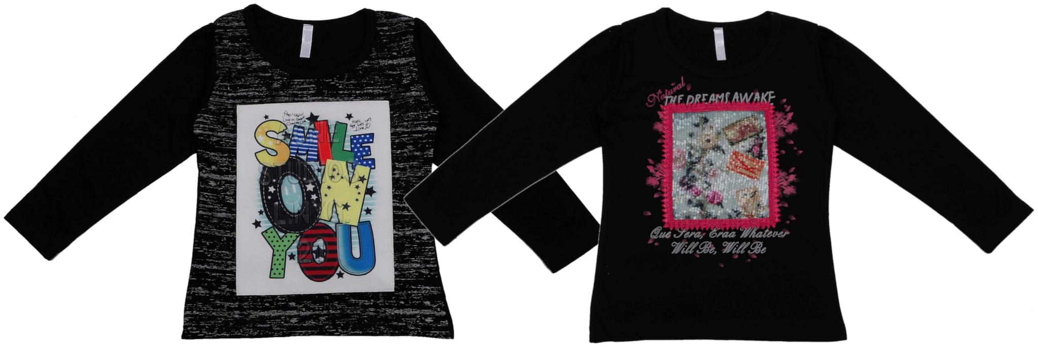 

Neuvin Girl Cotton Printed T shirt - Black