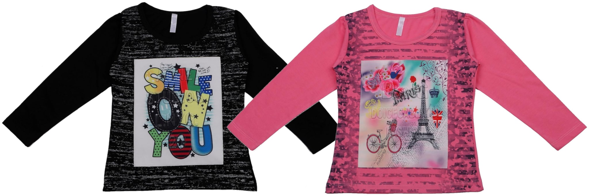 

Neuvin Girl Cotton Printed T shirt - Black Pink