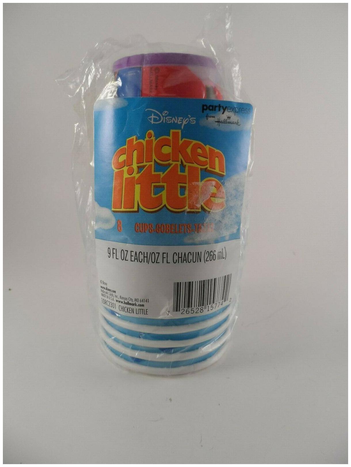 

NEW Disney s Chicken Little 9oz Paper Cups (8ct) Party Express from Hallmark NIP