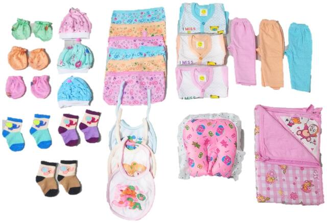 New Jain Traders - Clothes Combo for Baby Boys & Baby Girls (0-3 Months, Combo of 26 Items_Ver01)