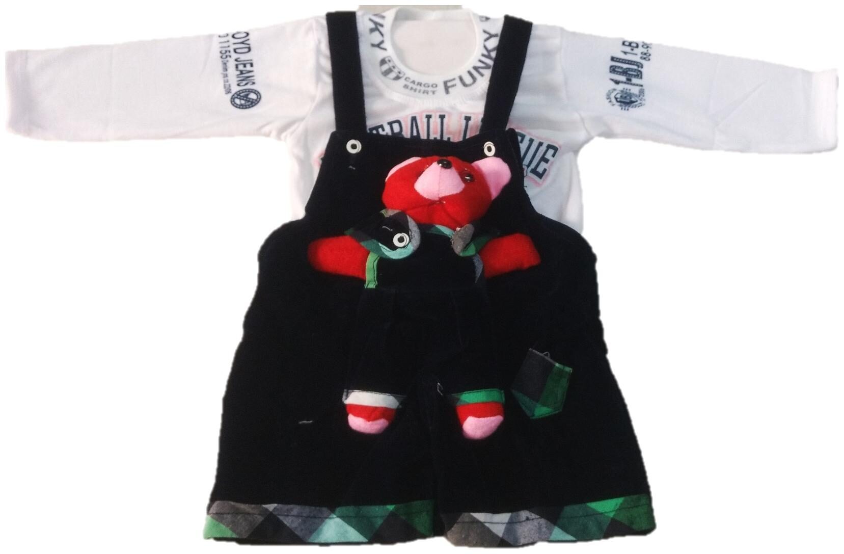 

New Jain Traders Baby girl Cotton Printed Onesie with skirt shorts leggings - Multi