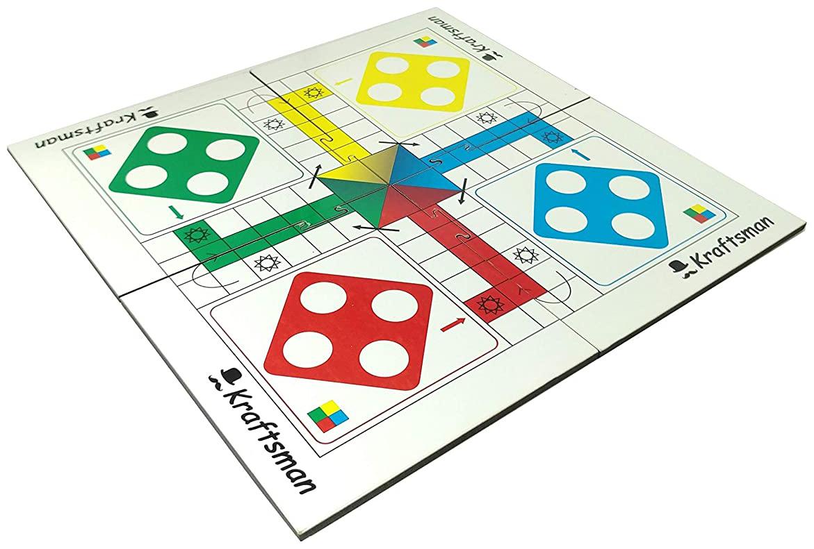 

New Pinch kraftman Portable Ludo Board Travel Pocket Game for Kids and Adults Travel Pouch Included for Pawns and Dice