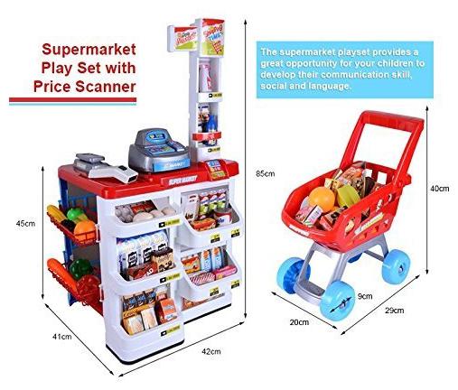 

New Toy chehar Enterprise Home Supermarket Play Set for Kids - Educational and Interactive Toy Battery Operated(multicolor)