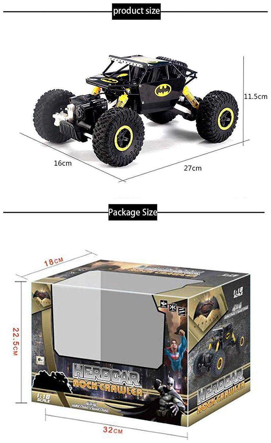

New Toy Chehar Enterprise 2 4Ghz 1 18 RC Rock Crawler Car 4 WD Shaft Drive High Speed Remote Control Battery operated battery included (multicolor)