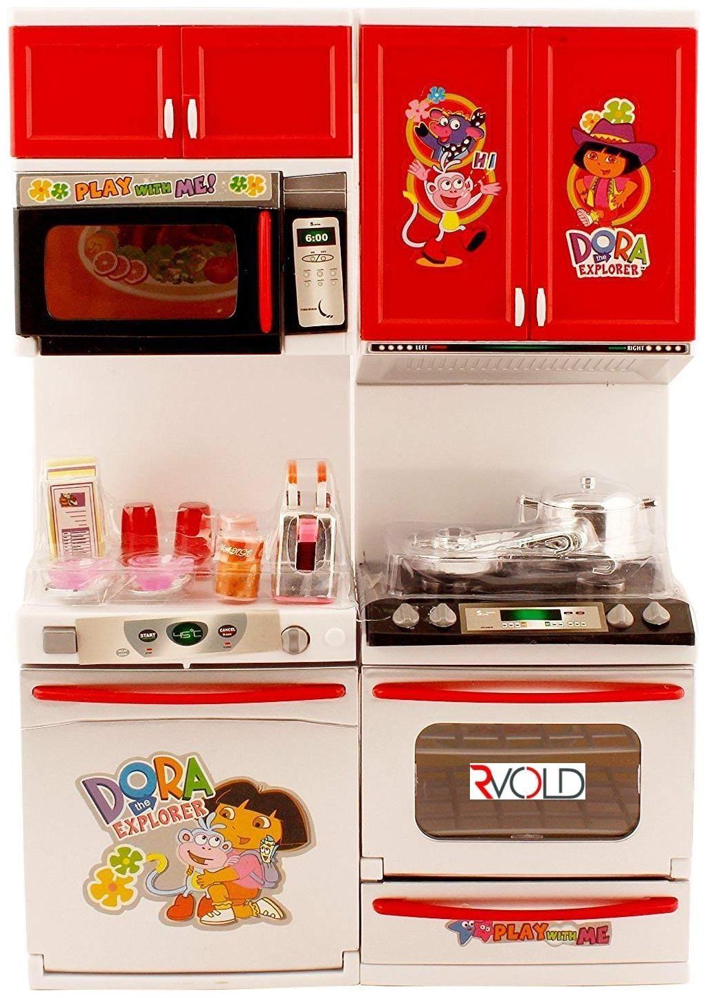 

New Toy Chehar Enterprise ICW ICW0057 Girl s Plastic Dora Play With Me Battery Operated Kitchen Play Set(multicolor)