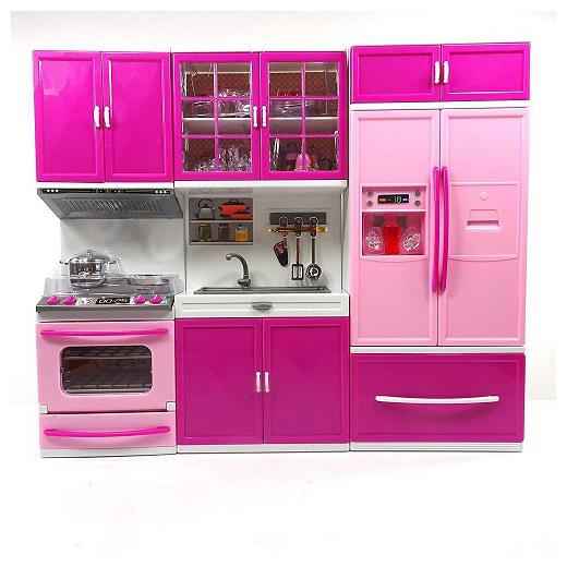 

New Toy Chehar Enterprise Modern Kitchen Toy Set Battery Operated Play Set with Refrigerator Accessories Fruits Pretend Play