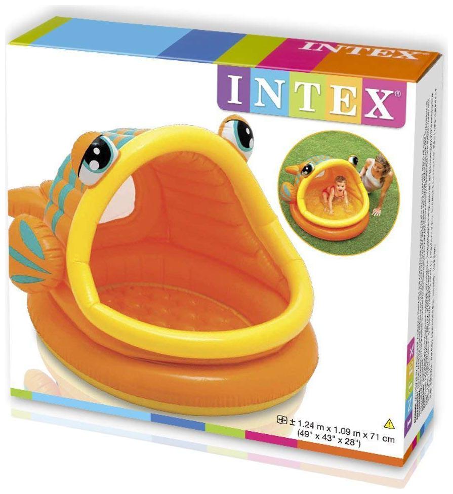 

New Toy chehar Enterprise latest Intex Lazy Inflatable Fish Baby Pool 49 X 43 X 28 for Ages 1-3