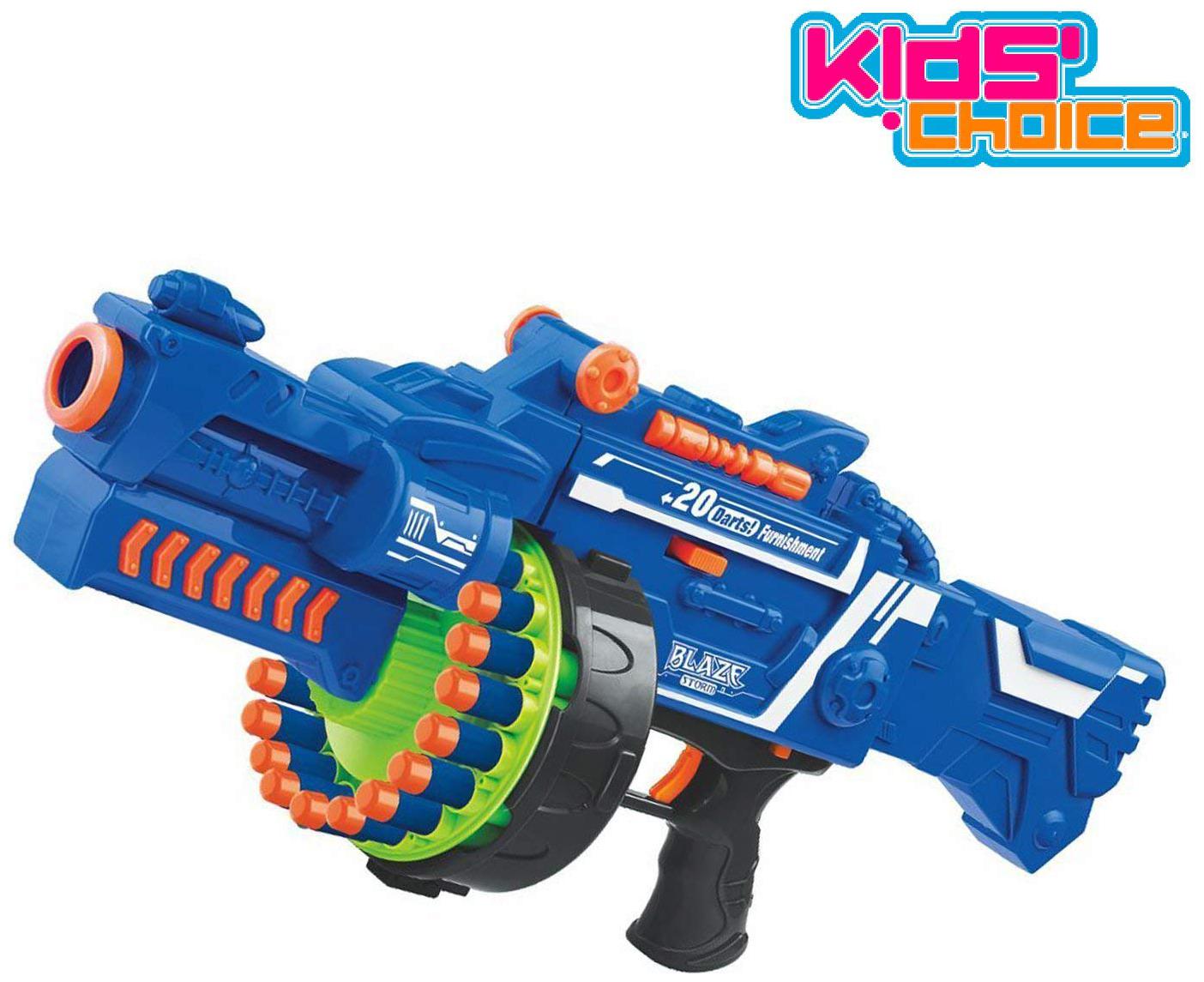 

New Toy Chehar Enterprise Plastic Blaze Storm Automatic Gun Toy with 40 Safe Soft Foam Bullets