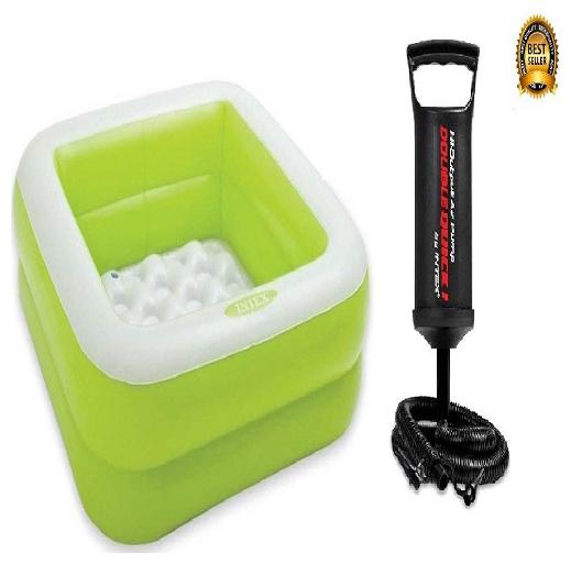 

New Toy Chehar Enterprise Latest Multicolour Inflatable Play Box Pool and Pump