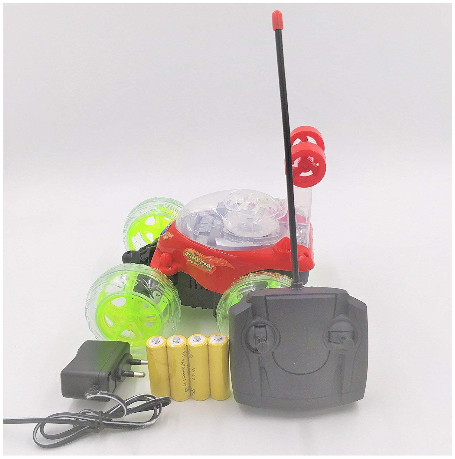 

New Toy Chehar Enterprise 360 deg Rotating Front Axle Spinning Wheels remote control Stunt Car with Colourful 3D Lights Music(multicolor)