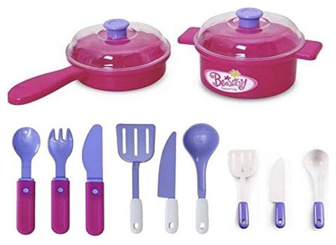 

New Toy chehar Enterprise Latest Pink Kitchen Play Set - 24 pcs