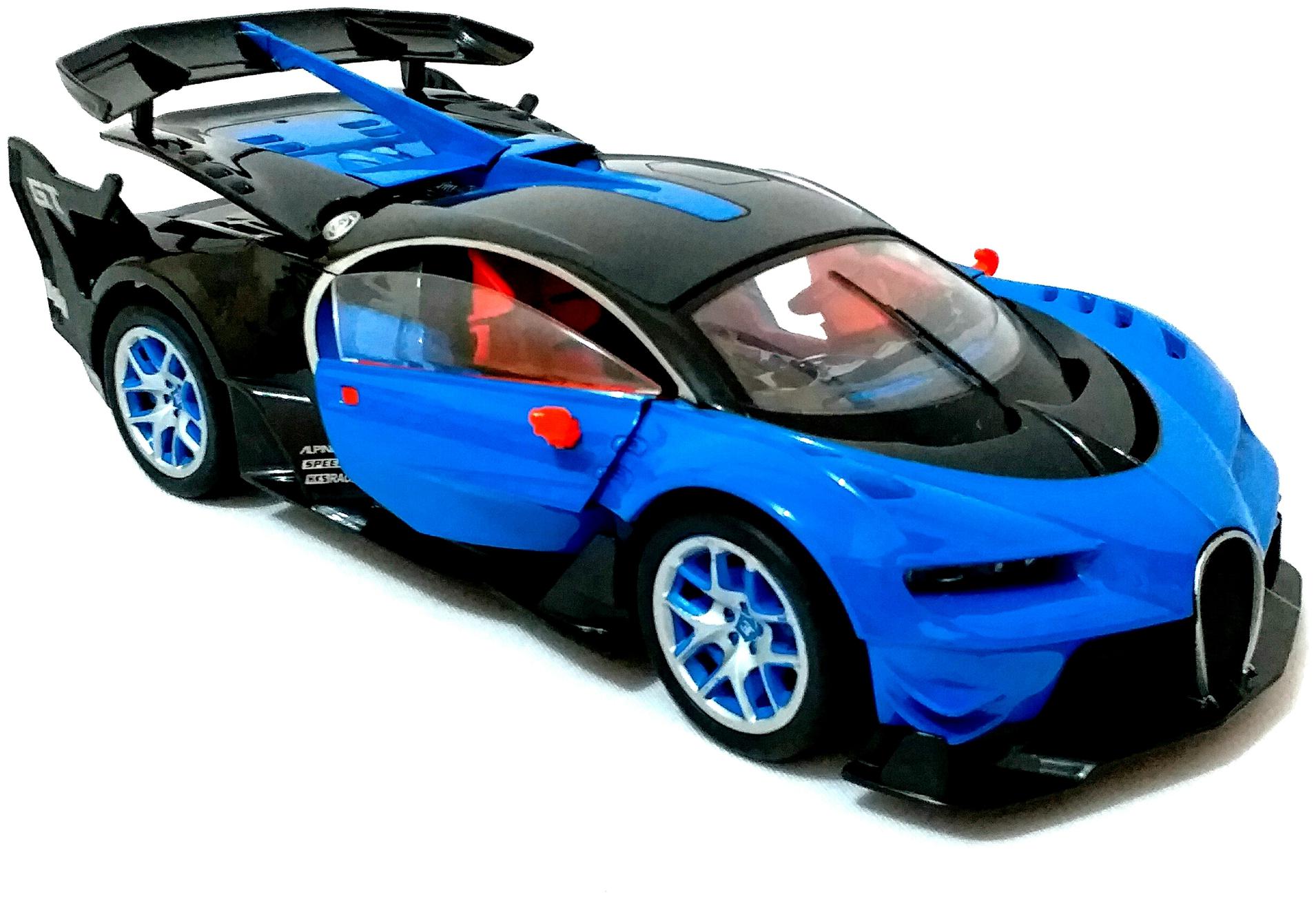 

New toy chehar enterprise Bugatti Style Remote Control Rechargeable Car with Opening Doors (color may be vary)