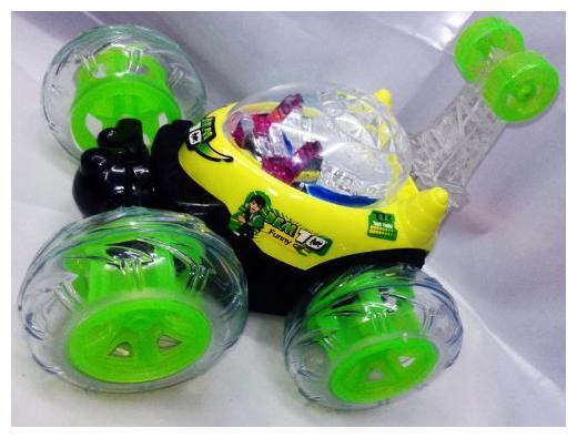 

New toy chehar enterprise 3D Wireless Rechargeable Ben 10 Stunt Car with Remote Control(COLor may be vary)