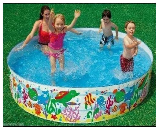 

New TOy chehar Enterprise Multicolour Plastic Swimming Pool 8 ft