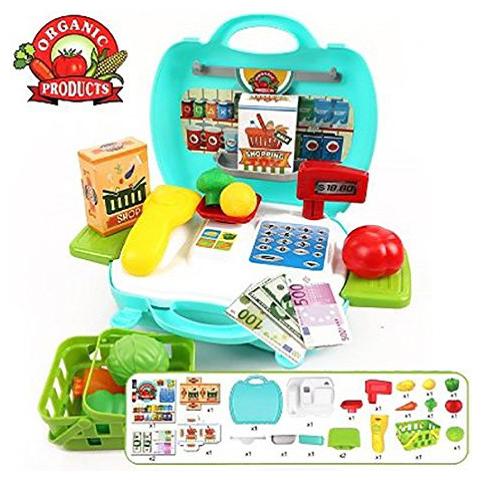 

New TOy Chehar Enterprise 23 pcs Suitcase With Organic Products Kitchen Play Set For Interactive Kitchen Learning For Kids
