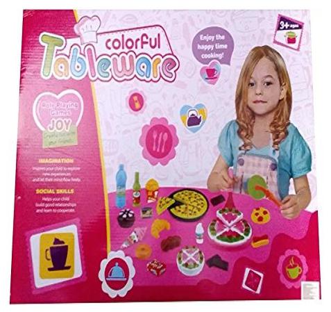 

New Toy chehar Enterprise Colorful Tableware Cooking Set Toy (Multicolor)