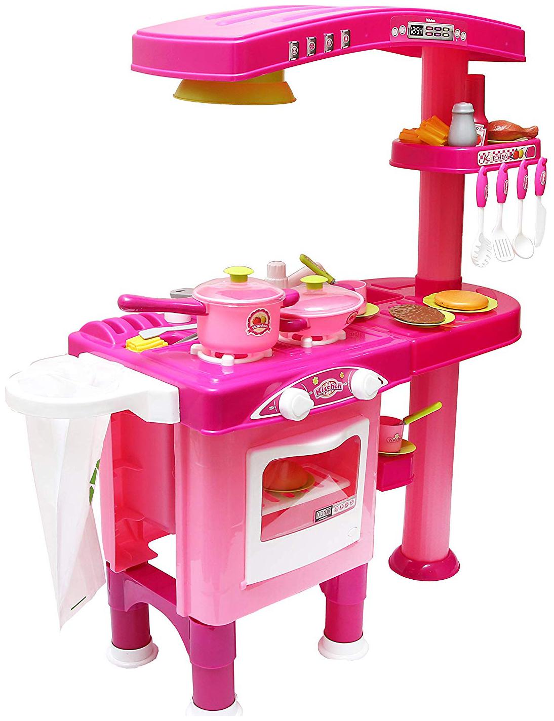 

New Toy Chehar Enterprise Real Action Kitchen Play Set with Light Sound Cooking Kitchen Set Play Toy(Multicolor)