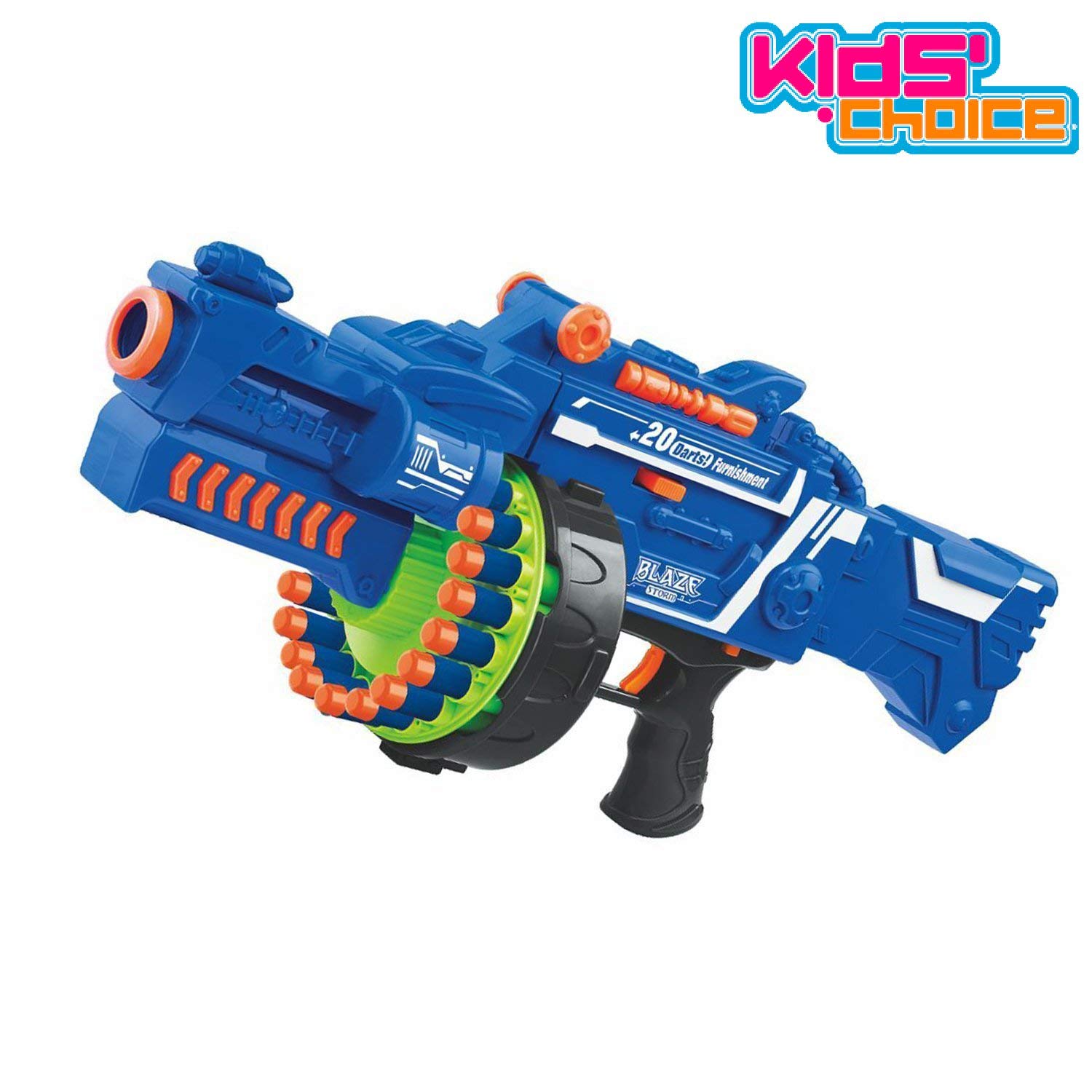 

New Toy Chehar Enterprise Plastic Blaze Storm Automatic Gun Toy with 40 Safe Soft Foam Bullets
