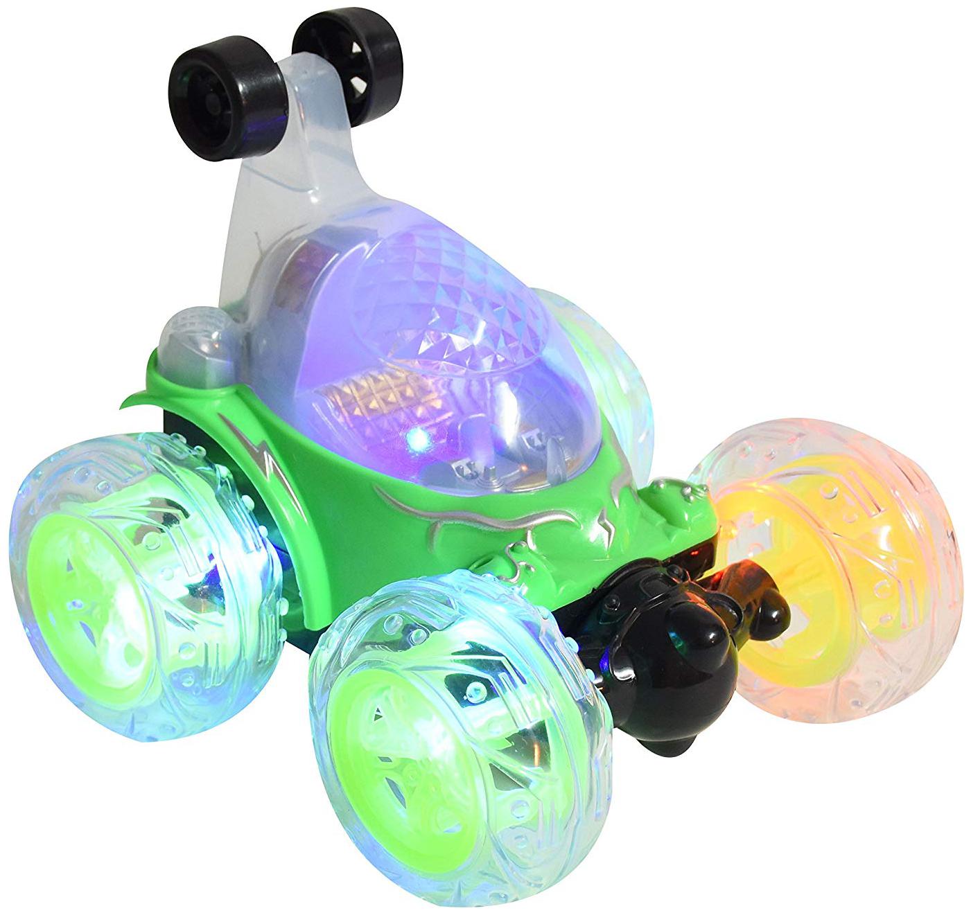 

New Toy Chehar Enterprise Front Axle Spinning Wheels Stunt Car 360 deg Rotating remote control with Colourful 3D Lights Music(multicolor)