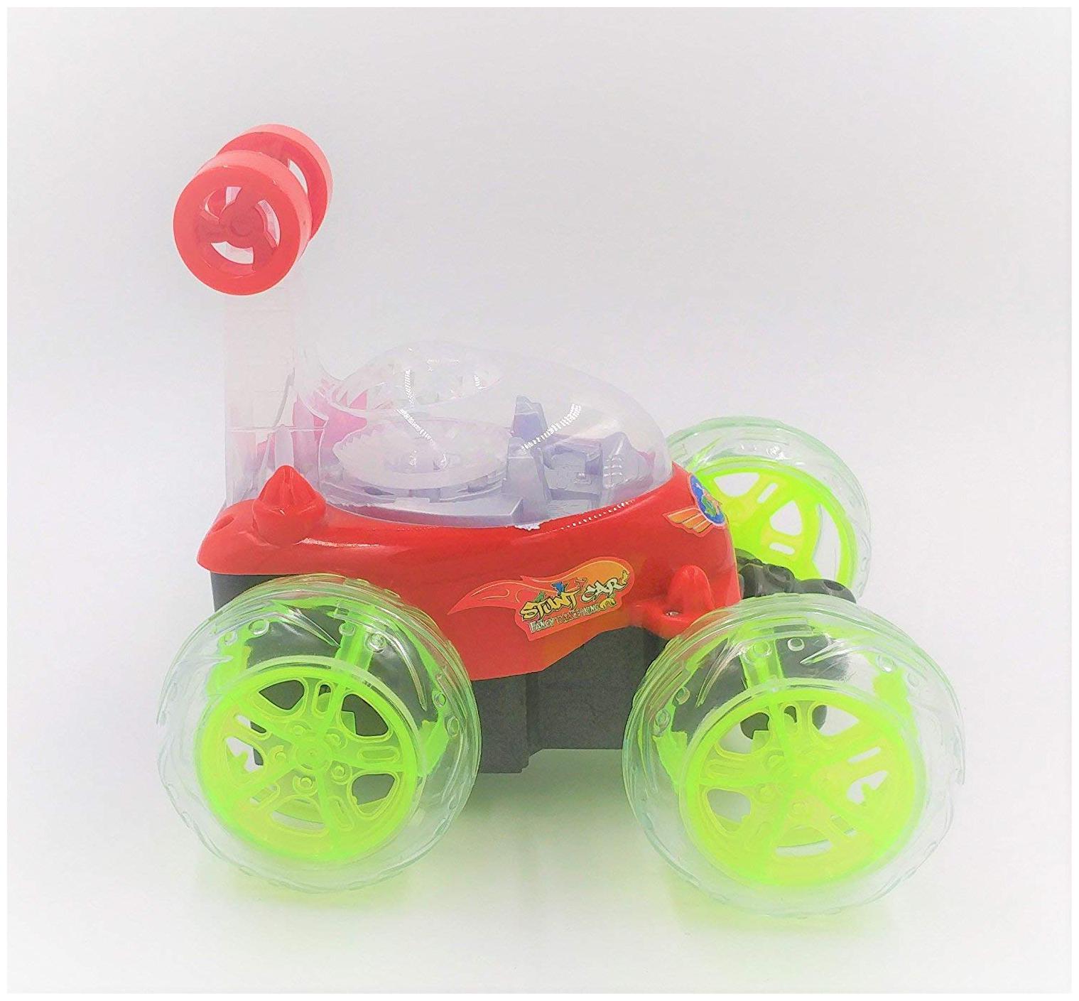 

New Toy Chehar Enterprise 360 deg Rotating Front Axle Spinning Wheels remote control Stunt Car with Colourful 3D Lights Music(multicolor)
