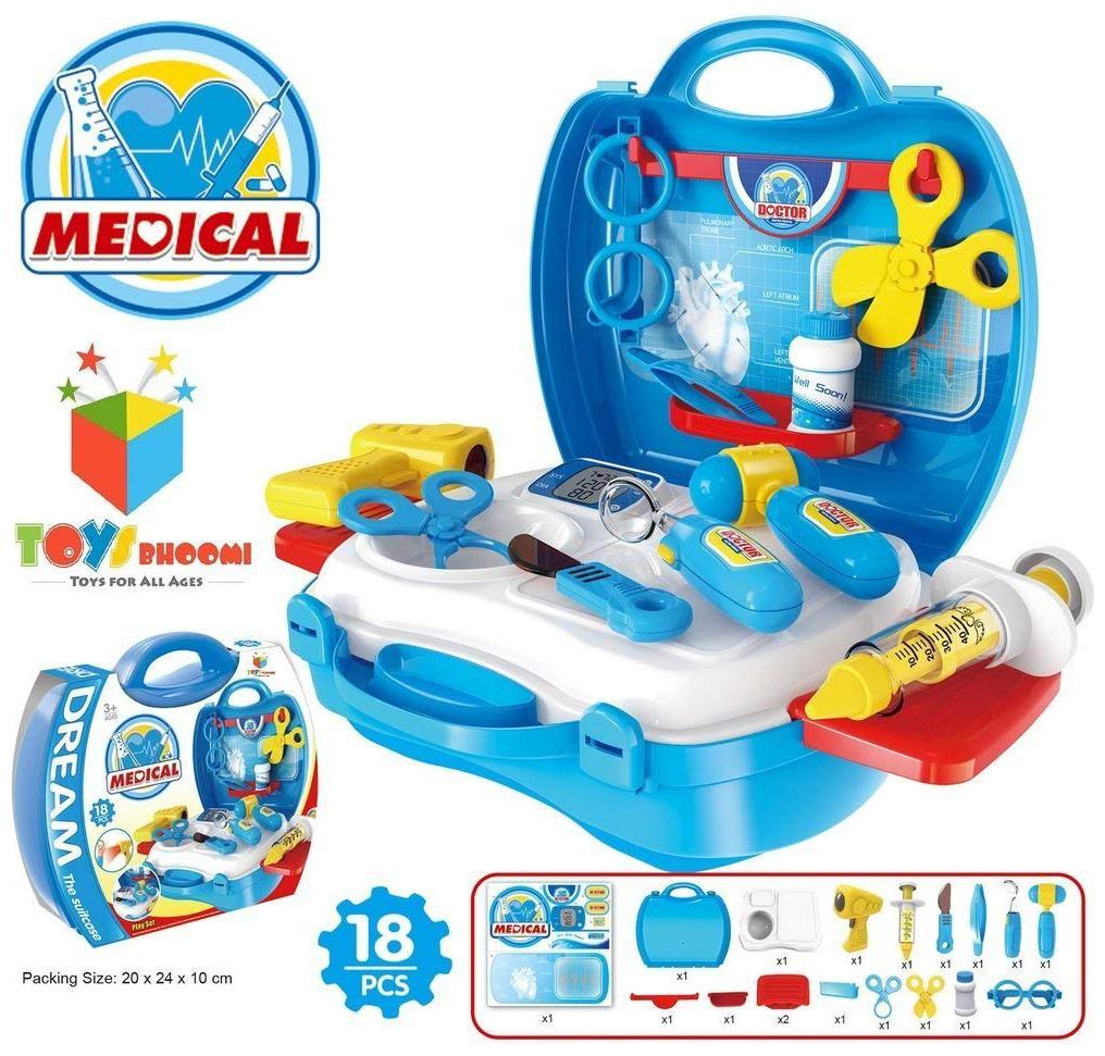 

New TOy Chehart Enterprise doctor set suitcase Toys For Girls Boys Multi Color (Doctor Suitcase)