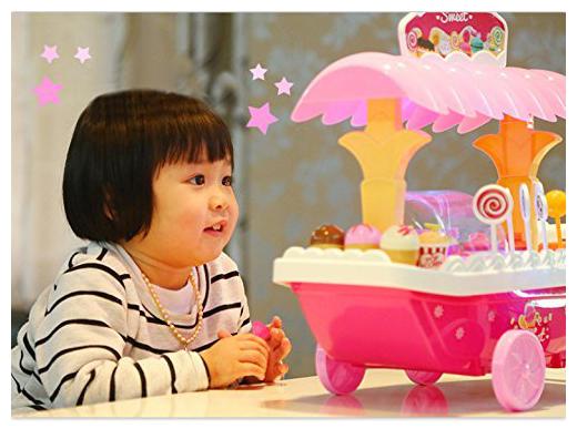 

New Toy chehar Enterprise latest Ice Cream Kitchen Play Cart Kitchen Set Toy with Lights and Music