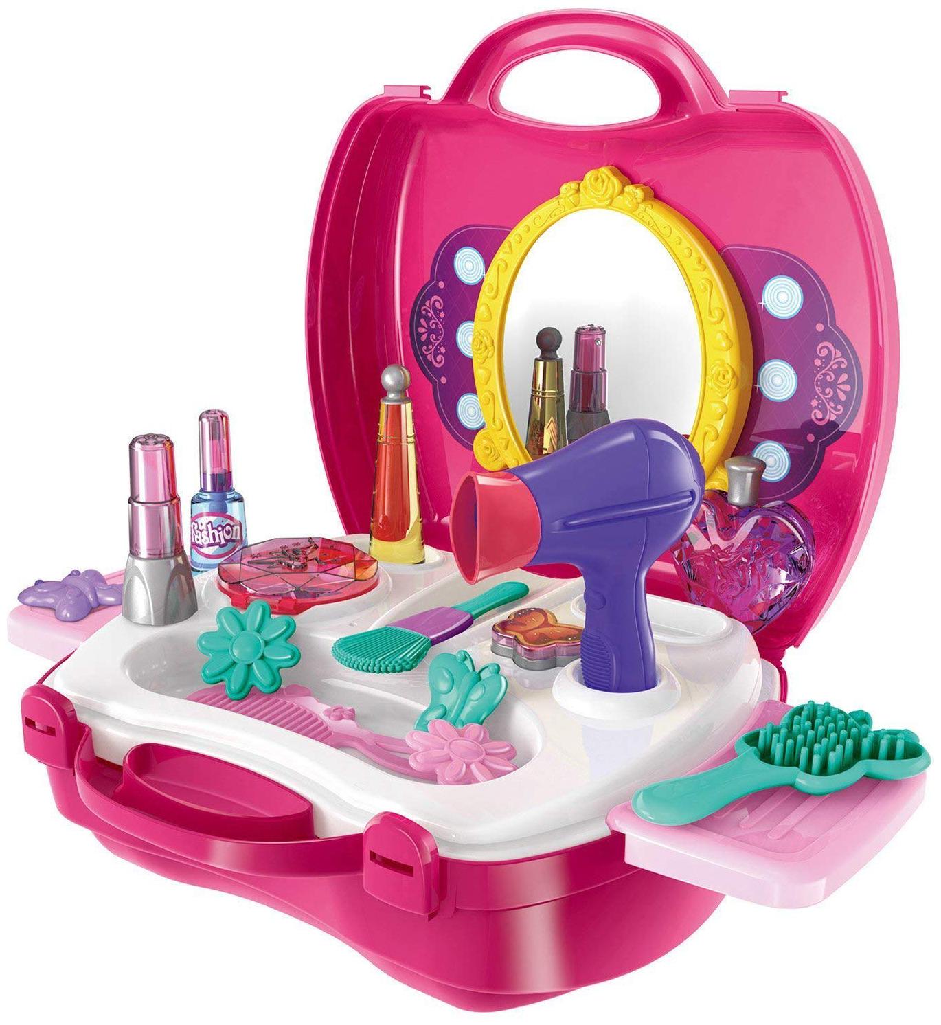 

New Toy Chehar enterprise Attractive Fashion Suitcase Pretend Play Makeup Accessories for Girls