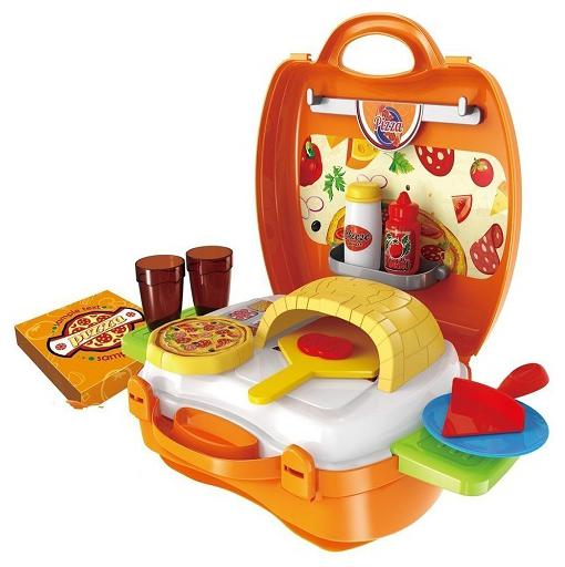 

New TOy Chehar Enterprise 22-Piece Plastic Bring Along Pizza Oven Suitcase Set (Multicolour)