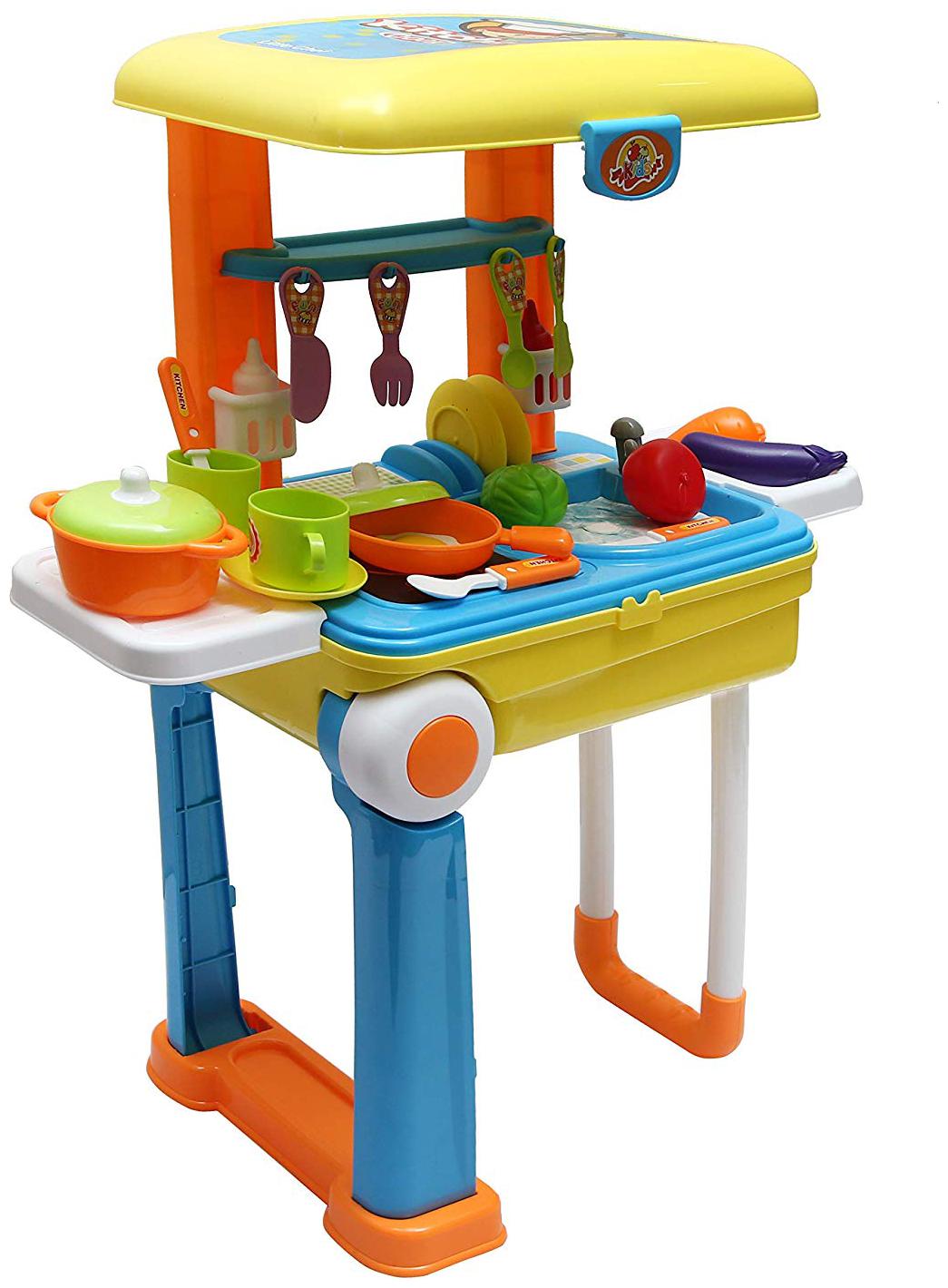

New Toy Chehar Enterprise 2 in 1 Little Chef Kids Kitchen Play Set with Light Sound Cooking Kitchen Set Play Toy (Multicolor)