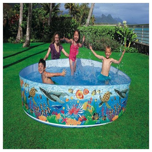 

New Toy Chehar Enterprise Latest Blue PVC World Splash Swimming Pool - 8 ft